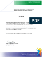 Certificación Docente Gloria Jurado