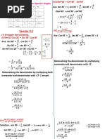 Trigonomrtic of Specific Angles