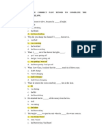 Past Tenses - Practice. - Answers