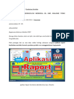 Aplikasi Raport Kurikulum Merdeka SD, SMP, Sma, SMK Versi Excel