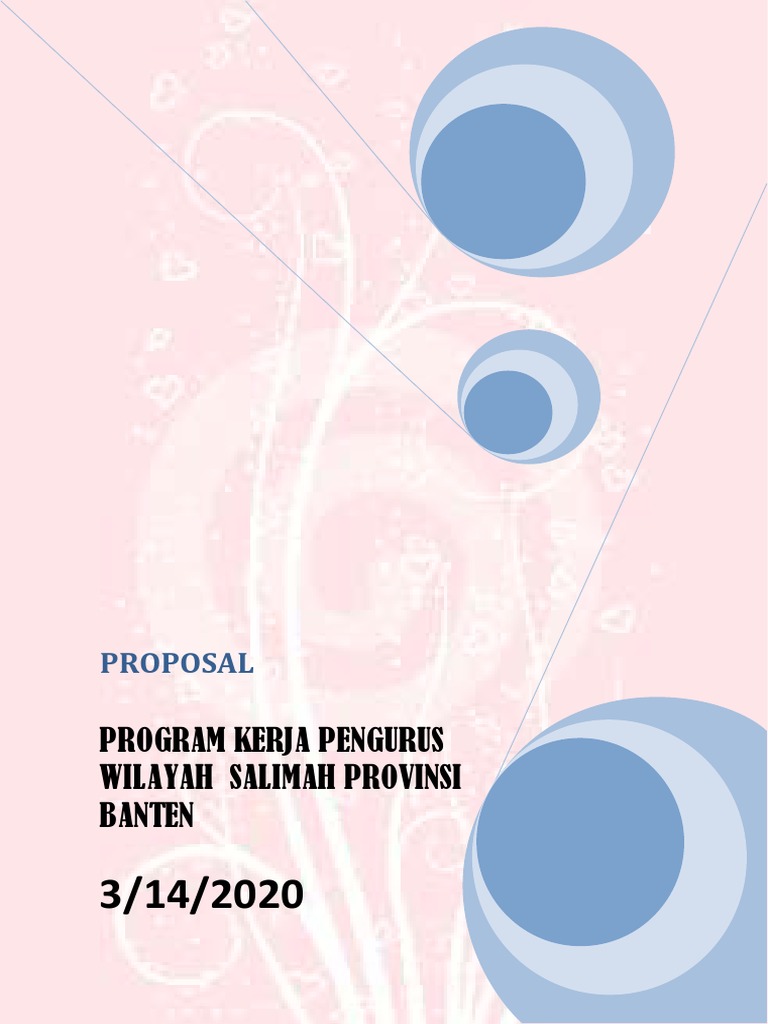 Proposal Program Kerja Salimah Banten | PDF | Karier & Perkembangan ...