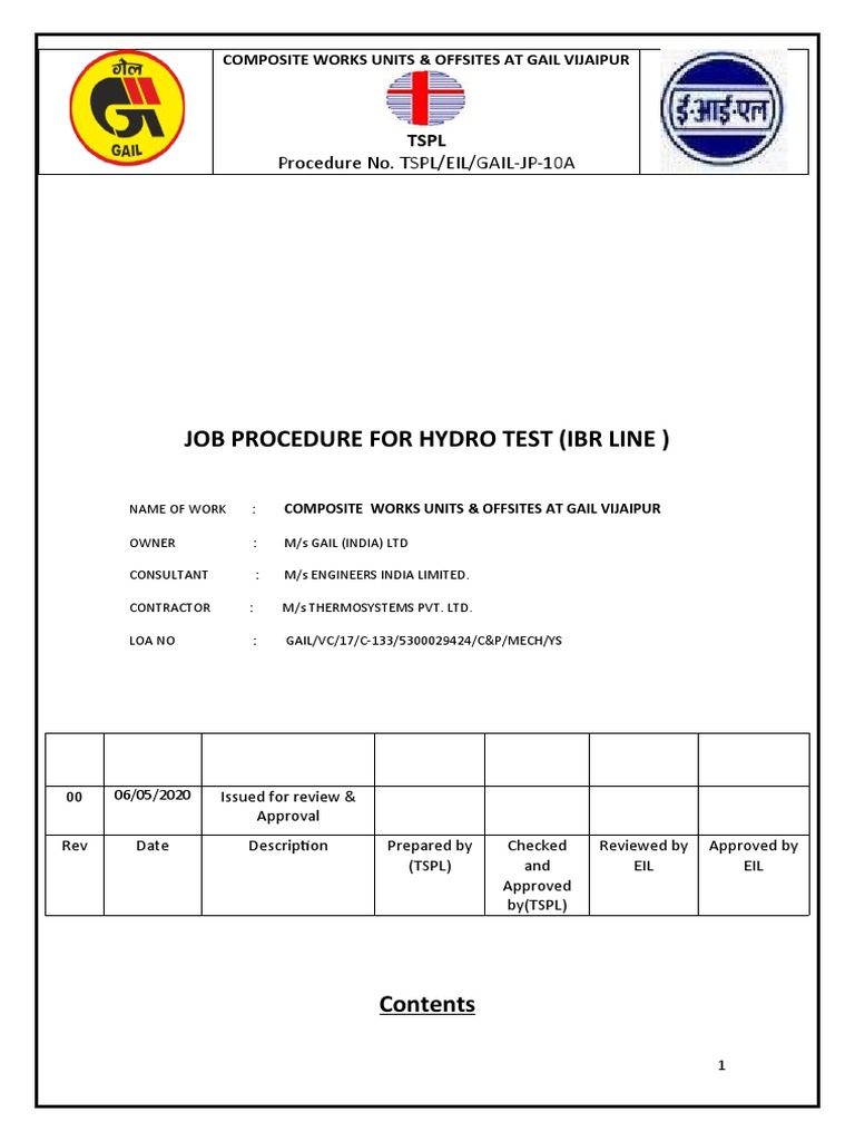 Hydrotest Pipeline PDF Pipe (Fluid Conveyance) Pressure Measurement