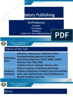 Predatory Publishing - PVK - 10.11.2022