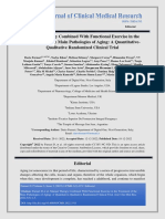 Manual Therapy Combined With Functional Exercise in The Treatment of The Main Pathologies of Aging A Quantitative Qualitative Randomized Clinical Trial