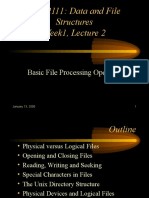 Csci 2111: Data File Structures Week1 Lecture 2 Basic File Processing