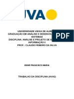 AVA 2 Análise e Projeto II - Renê Francisco Maria