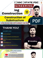 Session 11 Building Construction Construction of Substructure by