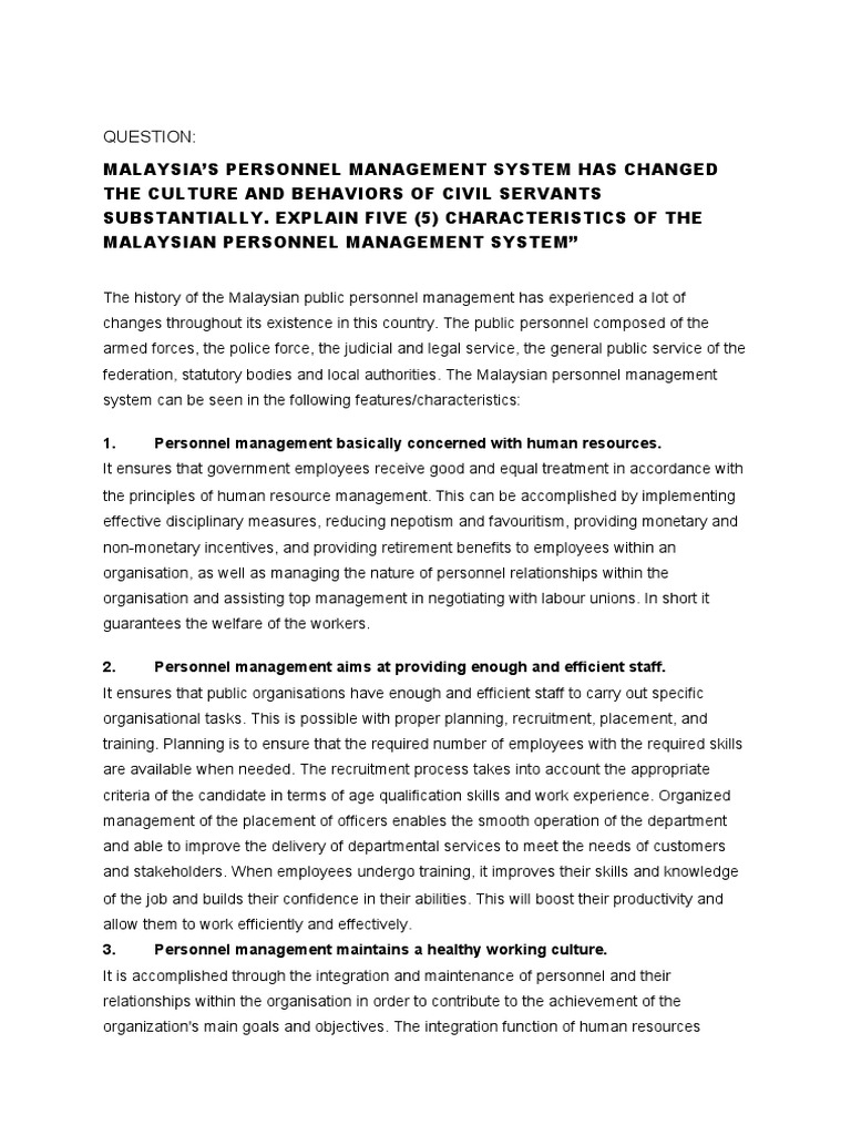 Personnel Management | PDF | Human Resource Management | Employment