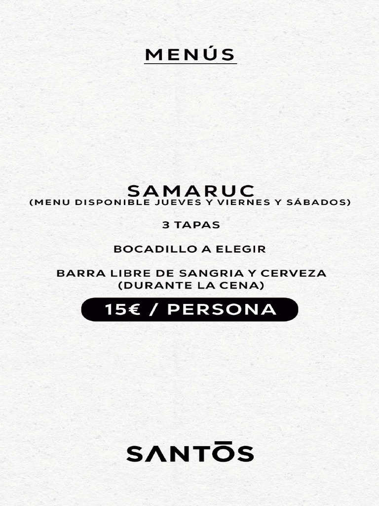 Santos Factory Menu _ Santos France – YEUNNO