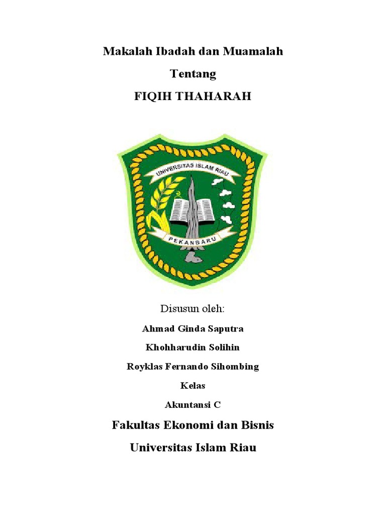 Fiqih Thaharah: Definisi dan Tata Cara | PDF