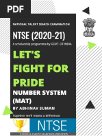 Number System (Ntse) (RHPS) (As) 2020-21