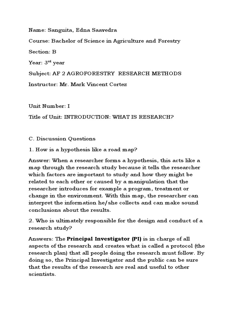 Research Methods in Agroforestry Studies | PDF | Experiment ...