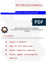 LEC-QB-9 Arrays - Two Dimensional