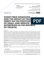 Short-Term Financing and The Impact of Trade Credit On The Profitability of Small and Medium Enterprises in The Republic of Croatia
