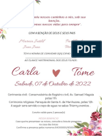 Convite de Casamento Floral