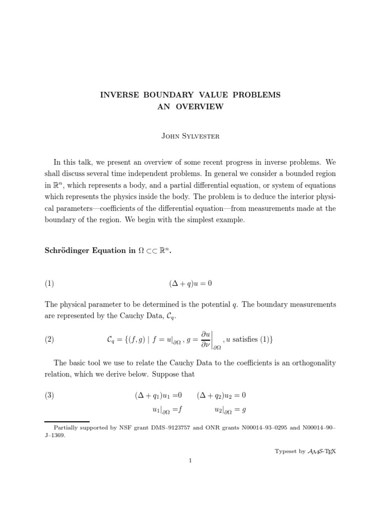 What Is Inverse Problem | PDF | Linear Elasticity | Functions And Mappings