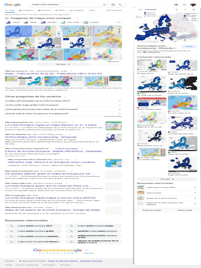 Mapa actual de la Unión Europea | PDF | Red mundial | Internet y web