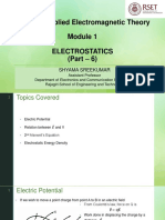 EC303 Applied Electromagnetic Theory Module 1: Electrostatics (Part 6