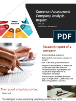 Company Analysis Reports for MNG 209