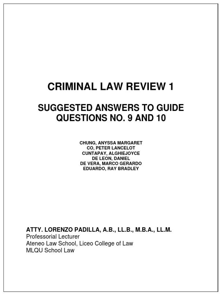 Self-Defense Justifications in Criminal Law | PDF | Burden Of Proof ...
