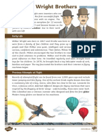 UKS2 The Wright Brothers Differentiated Reading Comprehension Activity