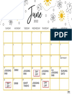 Printable June 2022 Calendar Style 15