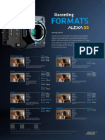 Alexa 35 Recording Format Poster Data