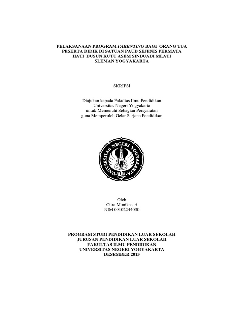 Program Parenting di PAUD Permata Hati | PDF
