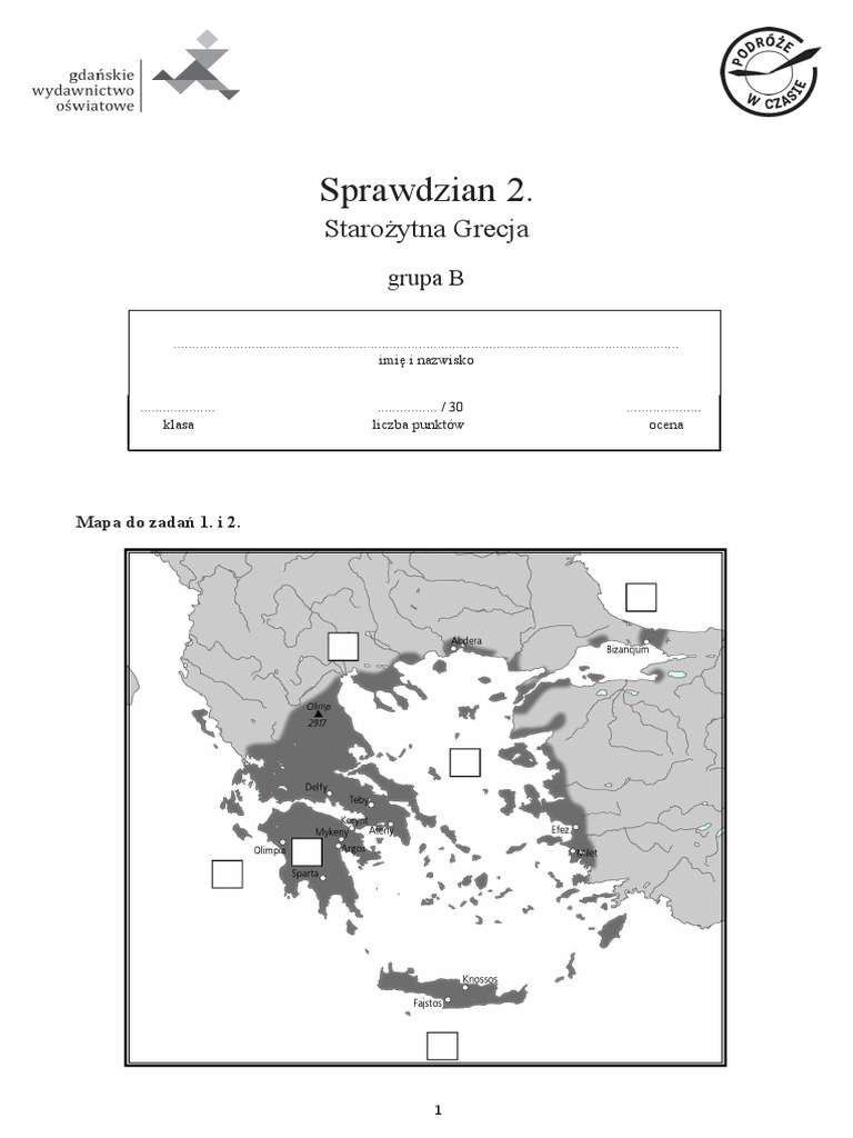 Unit 4 Klasa 5 Sprawdzian Klasa 5 Sprawdzian | PDF