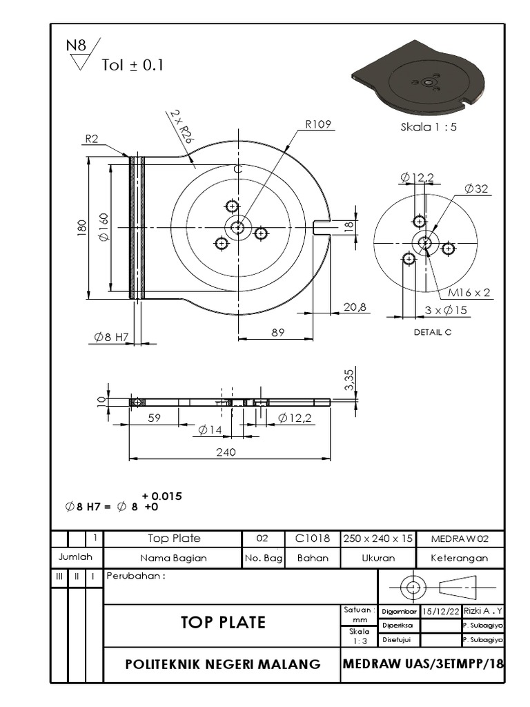 Spesifikasi Top Plate C1018 | PDF