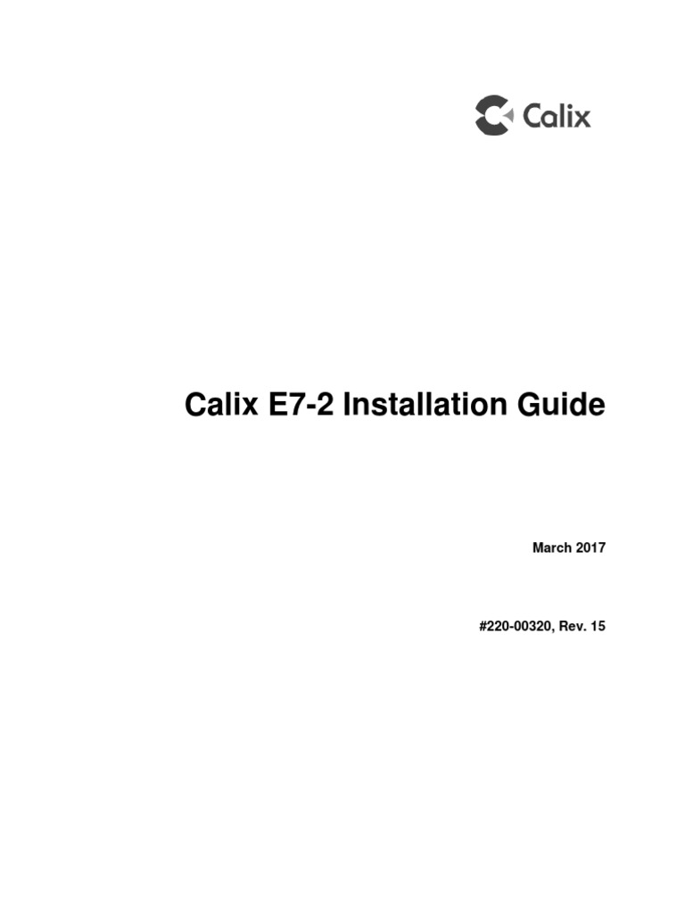 Calix E7-2 Installation Guide | PDF | Electrostatic Discharge | Computing