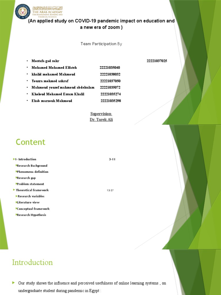 (COVID-19) Pandemic Impact On Education Final-5 | PDF | Educational ...
