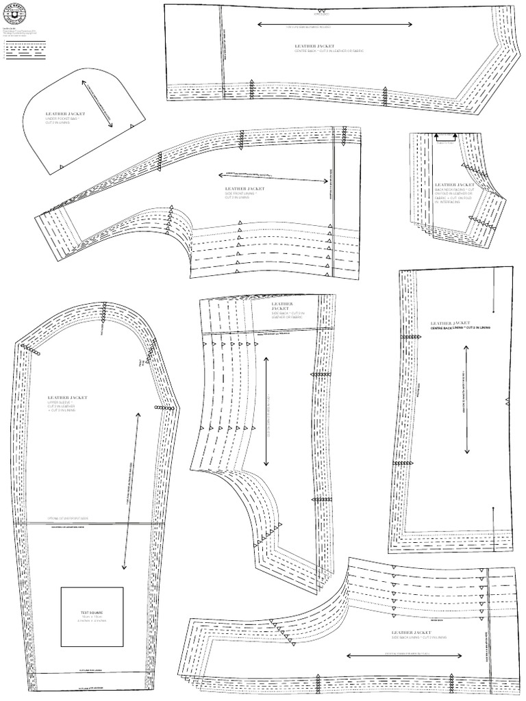 Top Mens Leather Jacket GBSB PDF Seam (Sewing) Sewing