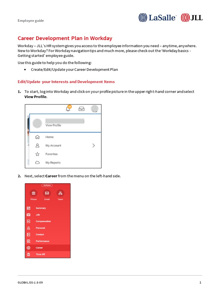 Creating and Updating Your Career Development Plan in Workday A Step