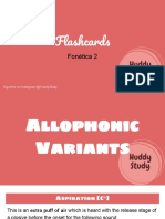 Allophonic Variants Flashcards