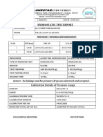 Pressure Test REPORT