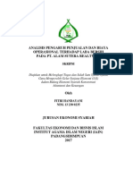 Analisis Pengaruh Penjualan Dan Biaya Operasional Terhadap Laba Bersih Pada Pt. Alam Sutera Realty TBK