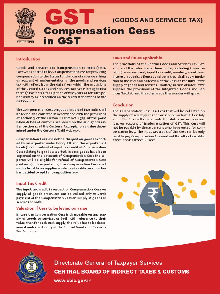 Compensation Cess 050819 Pdf Taxes Public Law