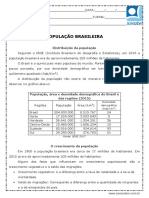 Atividade de Geografia Populacao Brasileira 5 Ano Respostas