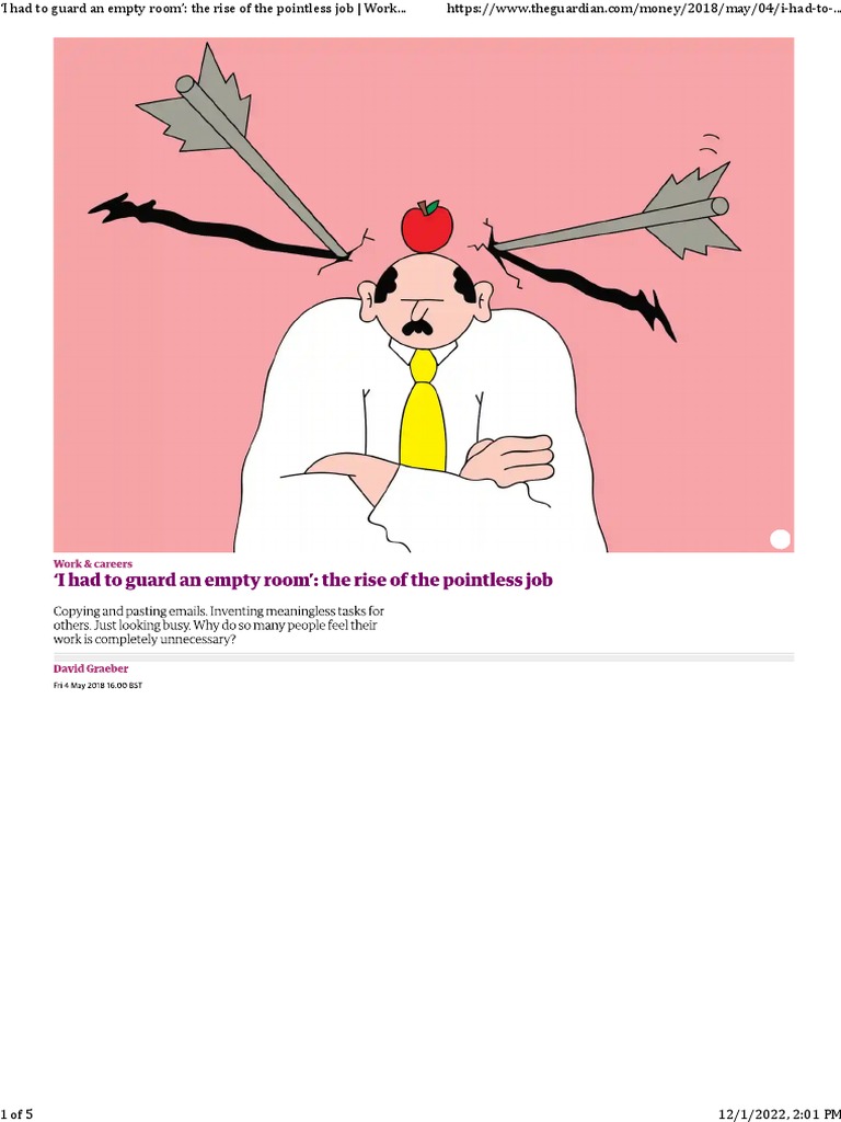 The Rise of Pointless Jobs | PDF
