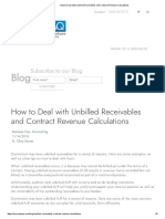 How To Deal With Unbilled Receivables and Contract Revenue Calculations
