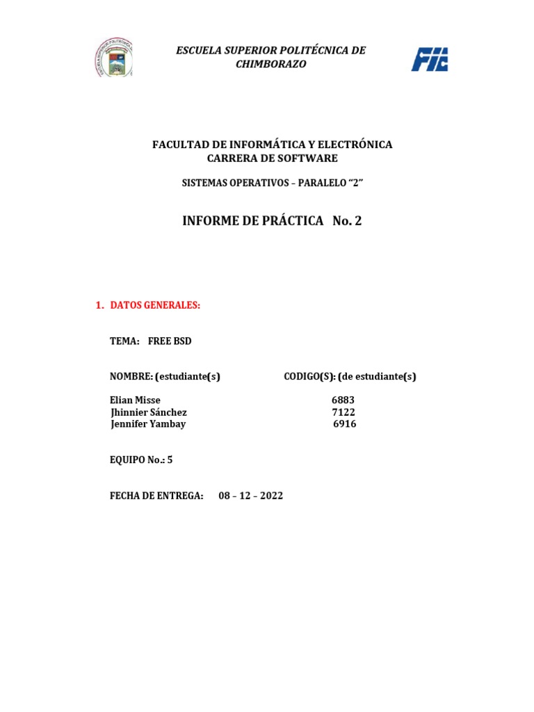 Informe Free BSD | PDF | Sistema operativo | Distribución de software ...