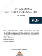Fbe 501 Araştirma Yöntemleri Ve Bilimsel Etik: Y. Doç. Dr. Fatih Balcı