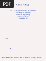 Curve Fitting: ME 537 Numerical Methods For Engineers University of Gaziantep Faculty of Engineering Dr. Mustafa Özakça