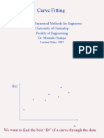 Curve Fitting: ME 537 Numerical Methods For Engineers University of Gaziantep Faculty of Engineering Dr. Mustafa Özakça