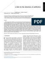 Carbon Quantum Dots For The Detection of Antibiotics and Pesticides