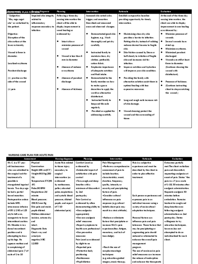 Nursing Care Plan | PDF | Breathing | Analgesic