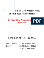 How To Make An Oral Proposal Defense