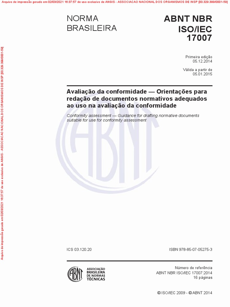 3-NBR Iso Iec 17007 2014 | PDF