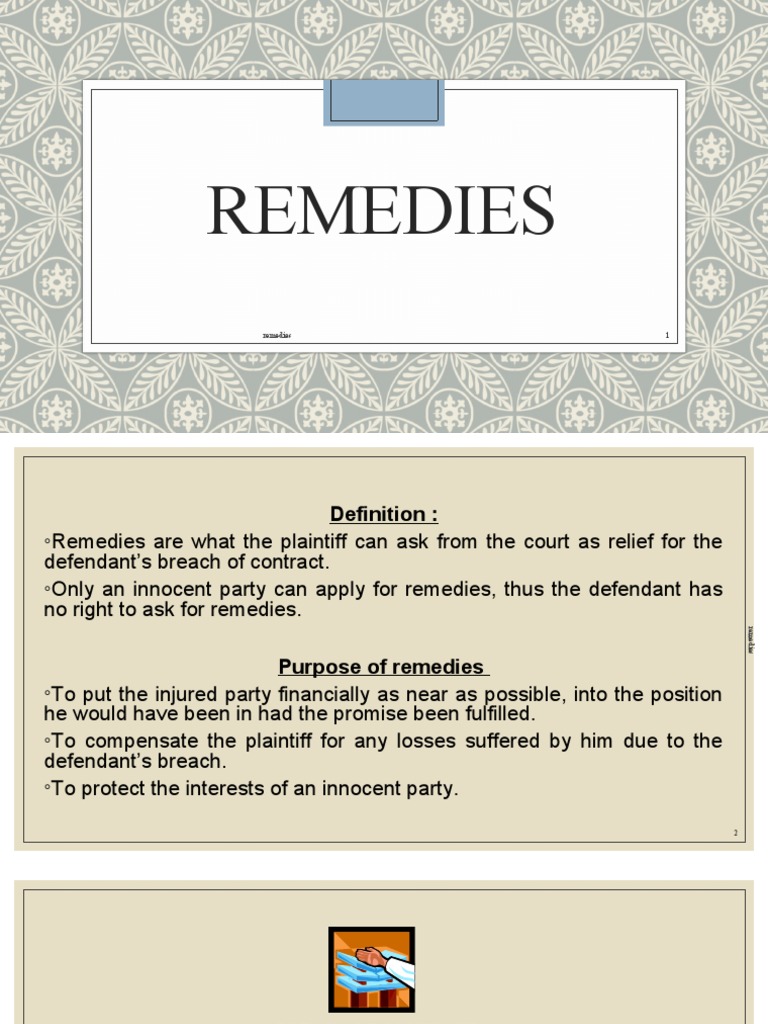 Remedies for Breach of Contract An Overview of the Types of Relief